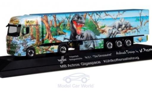 Mercedes Actros 1/87 Herpa Gigaspace Weltgeschichte Nr.5.1 - Die Dinosaurier Kühlkoffer-Sattelzug modellino in miniatura