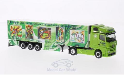 Mercedes Actros 1/87 Herpa Gigaspace Wirtz Art Truck Kühlkoffer-SZ modellino in miniatura