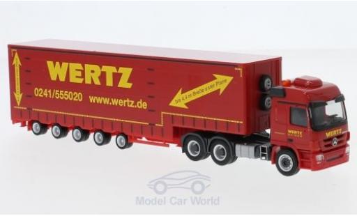 Mercedes Actros 1/87 Herpa L 6x4 Wertz Aachen 2008 Meusburger-Sattelzug modellino in miniatura