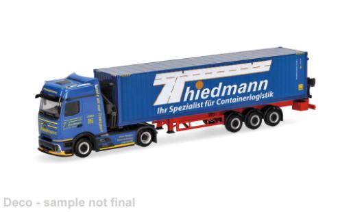 Mercedes Actros 1/87 Herpa L blau Thiedmann 1:87 modellino in miniatura