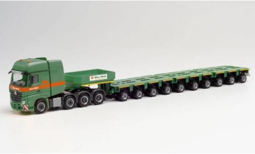 Mercedes Actros 1/87 Herpa SLT Max Wild Tiefladesattelzug modellino in miniatura