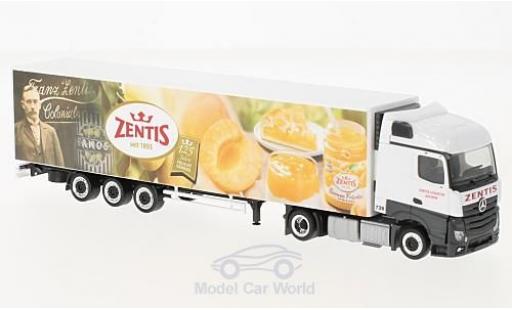Mercedes Actros 1/87 Herpa Streamspace 125 Jahre Zentis Kühlkoffer-Lowliner-SZ modellino in miniatura