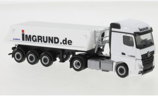Mercedes Actros 1/87 Herpa Streamspace 2.5 Imgrund Schmitz Kipp-Sattelzug modellino in miniatura