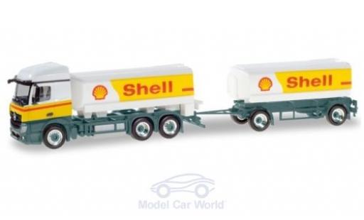 Mercedes Actros 1/87 Herpa StreamSpace S Benzintank-Hängerzug modellino in miniatura