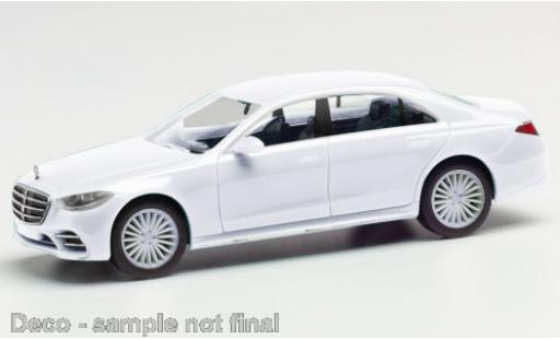 Mercedes Classe S 1/87 Herpa bianco modellino in miniatura