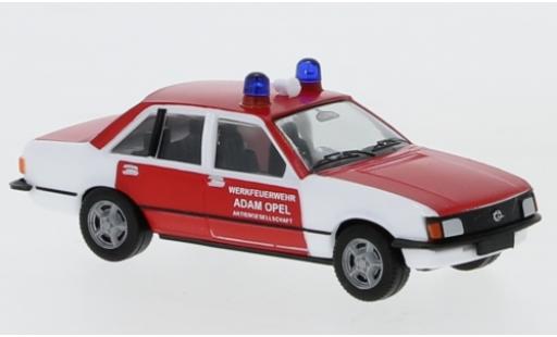 Opel Rekord 1/87 Herpa E Werkfeuerwehr Adam AG modellino in miniatura