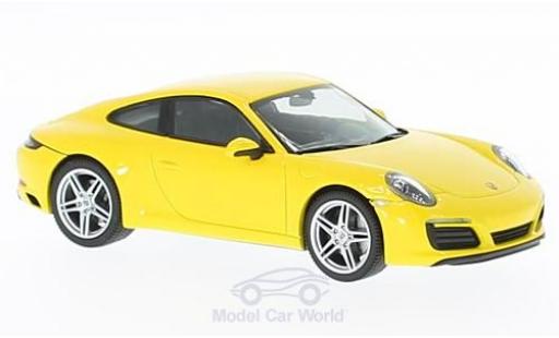 Porsche 991 SC 1/43 Herpa 911 () Carrera 4 Coupe giallo modellino in miniatura