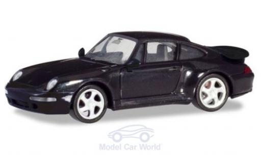 Porsche 993 Turbo 1/87 Herpa 911 () Turbo nero modellino in miniatura