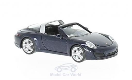 Porsche 911 1/87 Herpa Targa 4 metallico blu modellino in miniatura