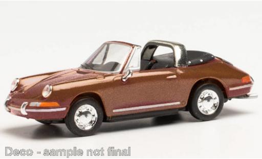 Porsche 911 1/87 Herpa Targa metallico marroneee modellino in miniatura