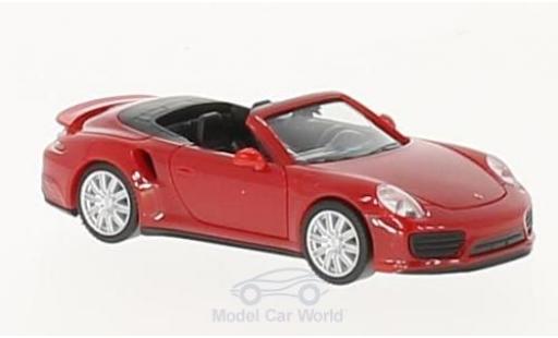 Porsche 911 Turbo 1/87 Herpa Turbo Cabrio rosso modellino in miniatura