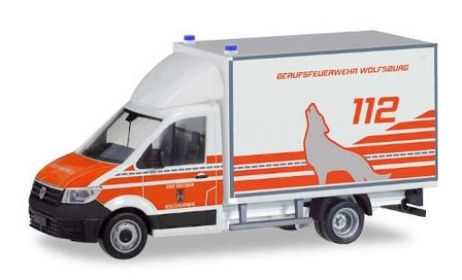 Volkswagen Crafter 1/87 Herpa Koffer Feuerwehr Wolfsburg modellino in miniatura