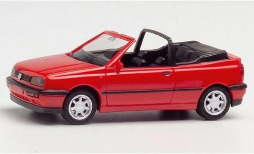 Volkswagen Golf 1/87 Herpa III Cabriolet rosso modellino in miniatura