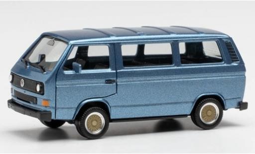 Volkswagen T3 1/87 Herpa Bus metallico blu avec BBS-jantes modellino in miniatura