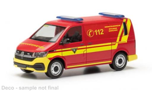 Volkswagen T6 1/87 Herpa .1 Halbbus Feuerwehr MTU/MAN M&uuml;nchen 1:87 modellino in miniatura