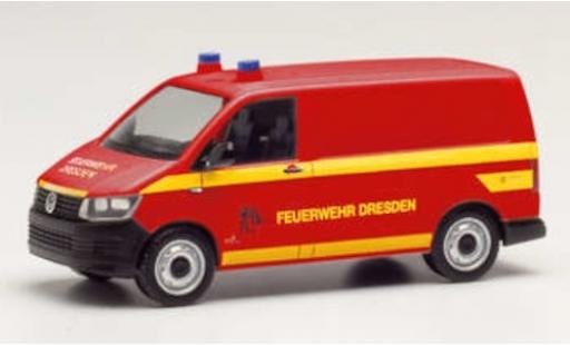 Volkswagen T6 1/87 Herpa Kasten Feuerwehr Dresden modellino in miniatura