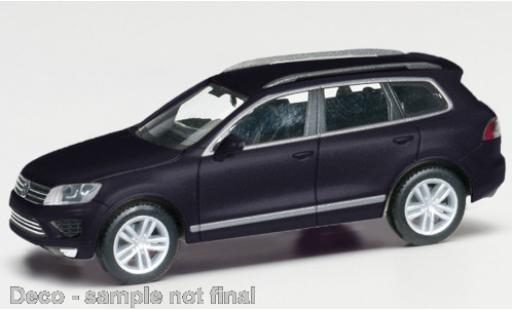 Volkswagen Touareg 1/87 Herpa metallico nero modellino in miniatura