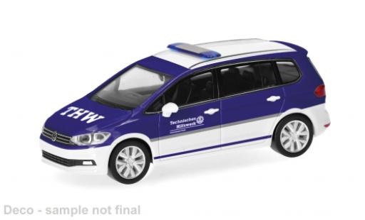 Volkswagen Touran 1/87 Herpa blau/weiss THW Fürth 1:87 modellino in miniatura