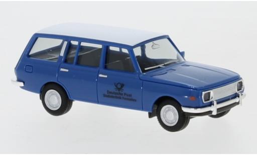 Wartburg 353 1/87 Herpa Tourist Deutsche Post / Studio Technik Fernsehen 1966 modellino in miniatura