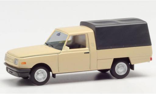 Wartburg 353 1/87 Herpa Trans beige 1985 avec toile modellino in miniatura