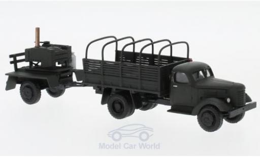 Zil 164 1/87 Herpa ZIL NVA in Polen Pritsche mit Spiegel und Feldküchen-Anhänger modellino in miniatura