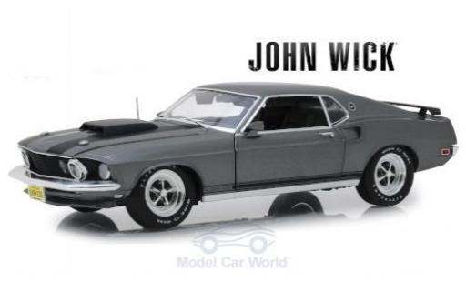 Ford Mustang 1/18 Highway 61 BOSS 429 metallico grigio/matt-nero John Wick 1969 modellino in miniatura
