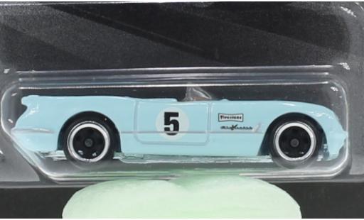 Chevrolet Corvette 1/64 Hot Wheels (C1) Cabriolet blu clair 1955 modellino in miniatura