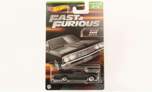 Chevrolet El Camino 1/64 Hot Wheels mattanthrazit rapide & Furious 1972 modellino in miniatura