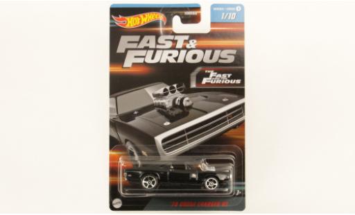 Dodge Charger 1/64 Hot Wheels R/T nero rapide & Furious 1970 modellino in miniatura