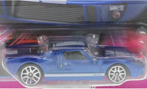 Ford GT40 1/64 Hot Wheels metallise blu/bianco rapide & Furious modellino in miniatura