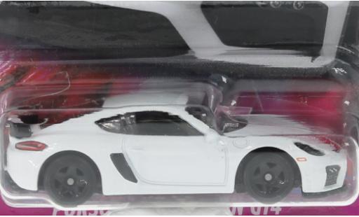 Porsche Cayman GT4 1/64 Hot Wheels 718 bianco rapide & Furious modellino in miniatura