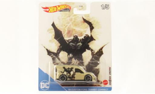 Ford Transit 1/64 Hot Wheels Premium Connect Douane beige Batman modellino in miniatura