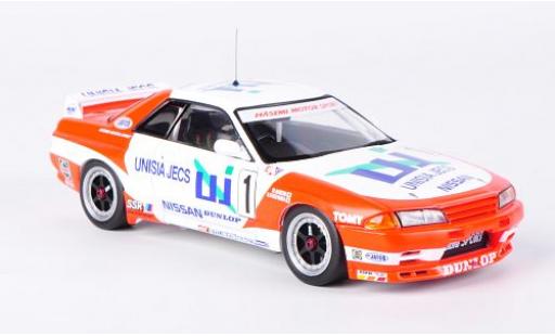 Nissan Skyline 1/43 HPI GT-R (R32) No.1 Unisia Jecs JTC Mine 1993 M.Hasemi/H.Fukuyama modellino in miniatura
