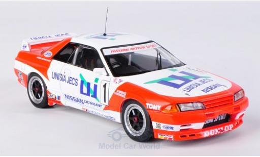 Nissan Skyline 1/43 HPI GT-R (R32) No.1 Unisia Jecs JTC Suzuka 1993 M.Hasemi/H.Fukuyama modellino in miniatura