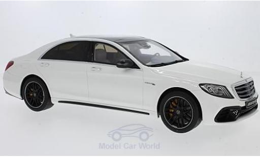 Mercedes Classe S 1/18 GT Spirit AMG S 63 Mopf Lang bianco modellino in miniatura