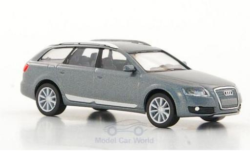 Audi A6 1/87 Herpa Allroad quattro metallico grigio 2006 modellino in miniatura