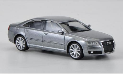 Audi A8 1/87 Herpa metallico grigio 2005 modellino in miniatura