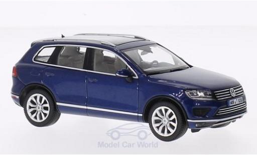 Volkswagen Touareg 1/43 Herpa metallico blu 2015 modellino in miniatura