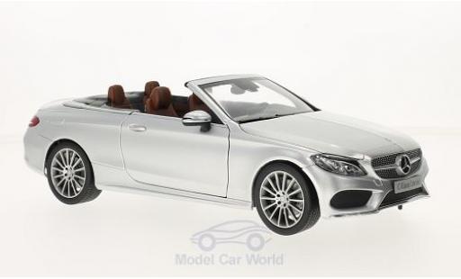 Mercedes Classe C 1/18 iScale (A205) Cabriolet grigio Softtop liegt Bei modellino in miniatura