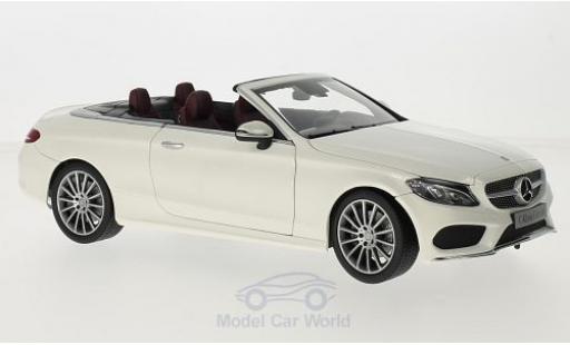 Mercedes Classe C 1/18 iScale (A205) Cabriolet bianco/rosso Softtop liegt Bei modellino in miniatura