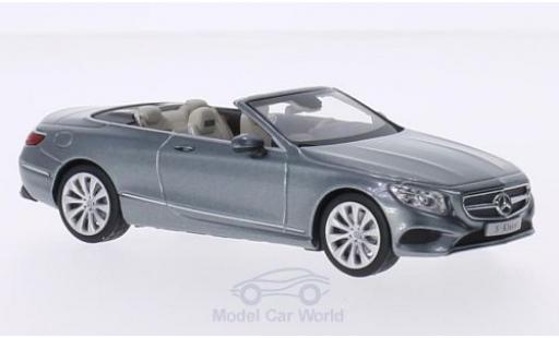 Mercedes Classe S 1/43 iScale Cabrio metallico grigio modellino in miniatura