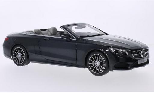 Mercedes Classe S 1/18 iScale Cabriolet (A127) metallico grigio Softtop couché avec modellino in miniatura
