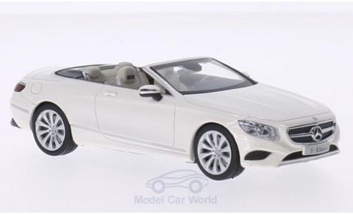 Mercedes Classe S 1/43 iScale Cabriolet metallico bianco modellino in miniatura