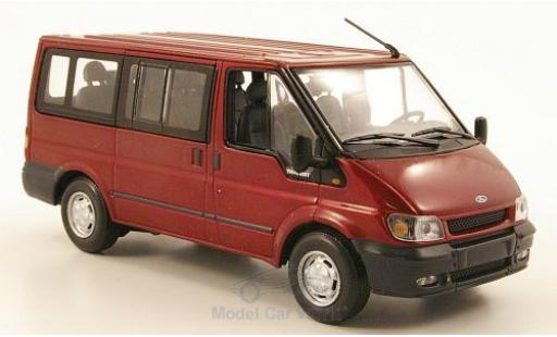 Ford Transit 1/43 Minichamps Bus Tourneo metallico rosso 2000 ohne Vitrine modellino in miniatura