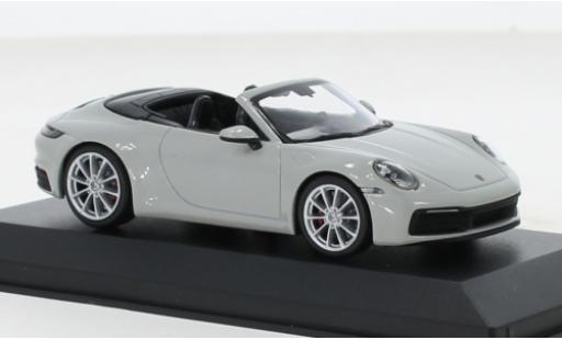 Porsche 992 S 1/43 Minichamps 911  Carrera Cabriolet grigio 2019 modellino in miniatura