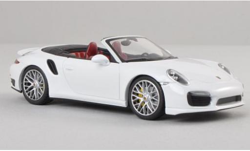 Porsche 991 Turbo S 1/43 Minichamps 911 cabriolet  bianco 2013 modellino in miniatura