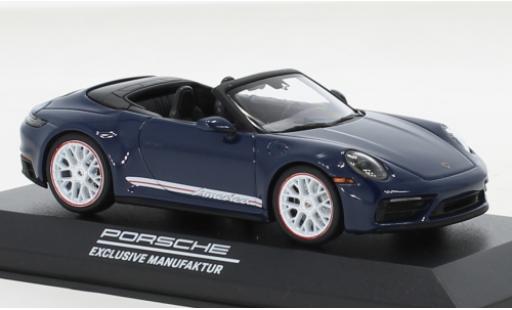 Porsche 992 GTS 1/43 Minichamps 991  Carrera Cabriolet America Edition blu 2022 modellino in miniatura