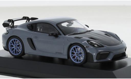 Porsche Cayman GT4 1/43 Minichamps RS grigio 2022 modellino in miniatura