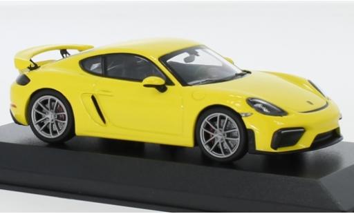 Porsche Cayman 1/43 Minichamps 718 (982) GT4 Spectrum Edition giallo 2020 modellino in miniatura