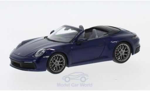 Porsche 992 4S 1/43 Minichamps 911 () Carrera 4S Cabriolet metallico blu 2019 modellino in miniatura